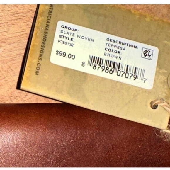 🔥SALE Patricia Nash Tan Woven Leather” Therresa" Clutch Wallet - RFID - Picture 8 of 9